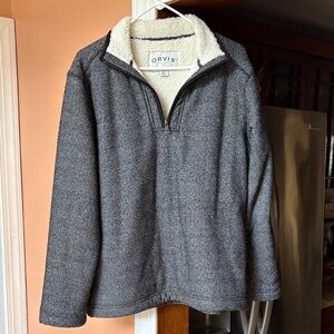 Orvis Charcoal Fleece-Lined Pullover